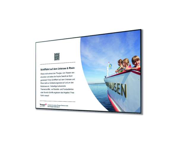 Bildschirm im Tourismusbetrieb